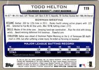 2012 Bowman Chrome Todd Helton #119