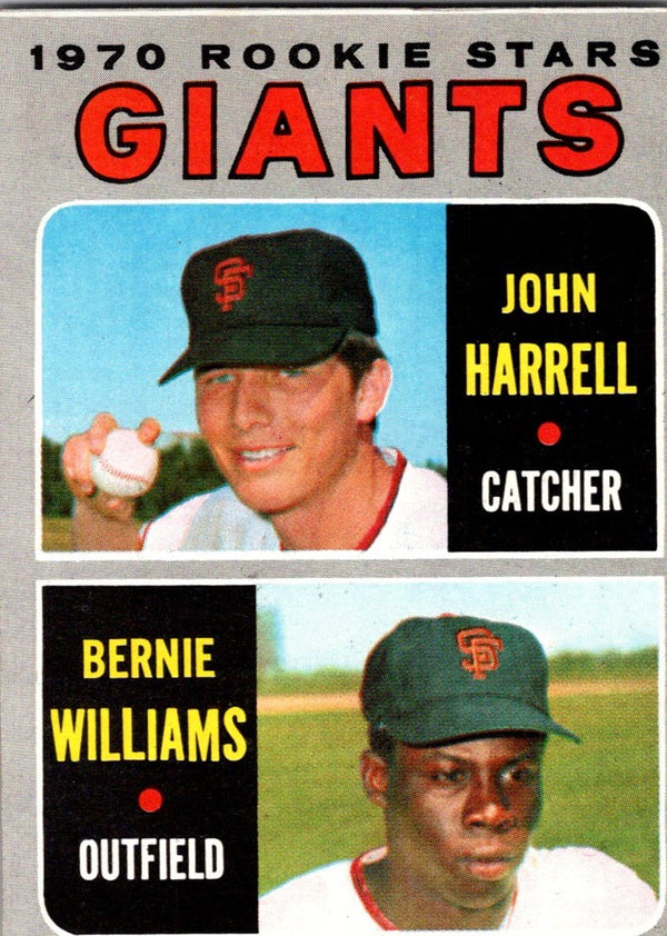 1970 Topps Giants 1970 Rookie Stars - John Harrell/Bernie Williams #401 Rookie EX-MT+