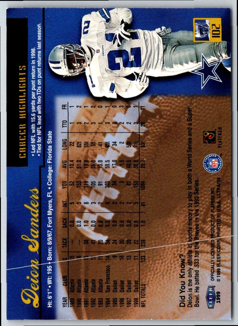 1999 Ultra Deion Sanders