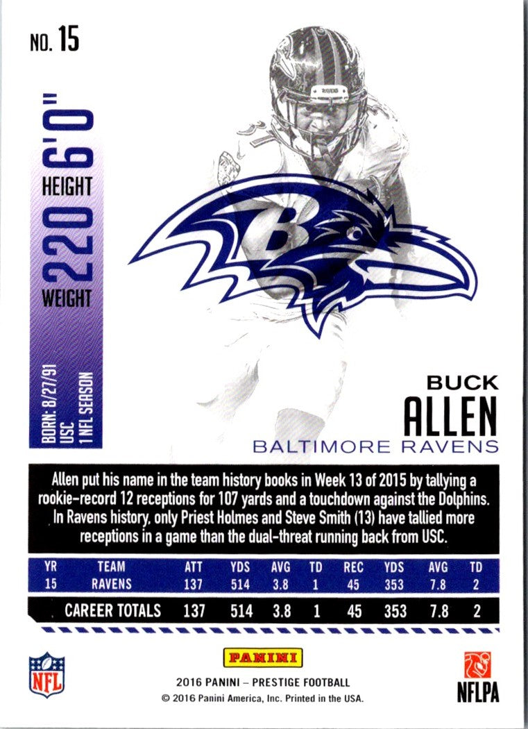 2016 Panini Prestige Buck Allen