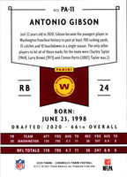 2020 Panini Absolute Rookie Materials Antonio Gibson #28