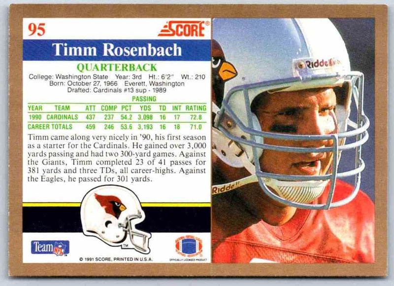 1991 Score Timm Rosenbach