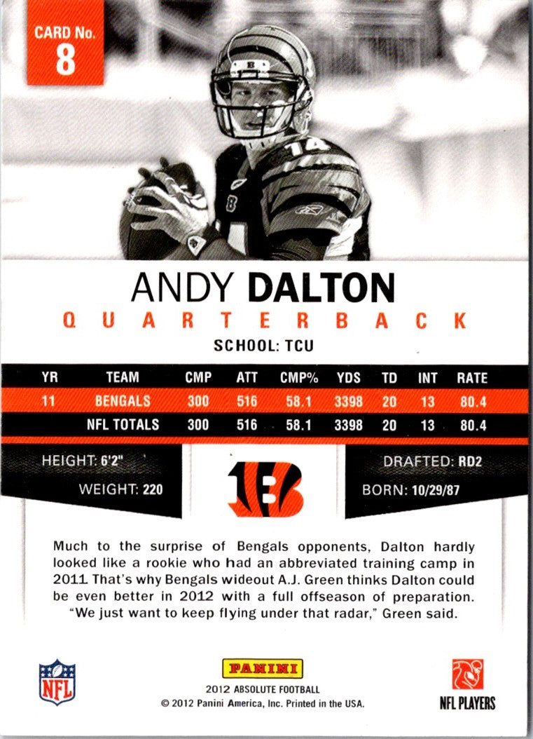 2012 Panini Absolute Andy Dalton