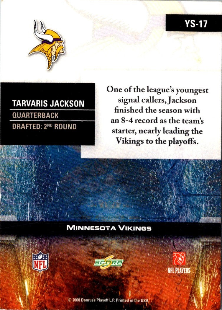 2008 Score Young Stars Tarvaris Jackson