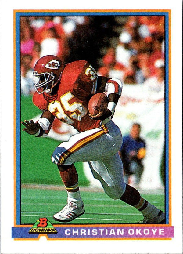 1991 Bowman Christian Okoye #217