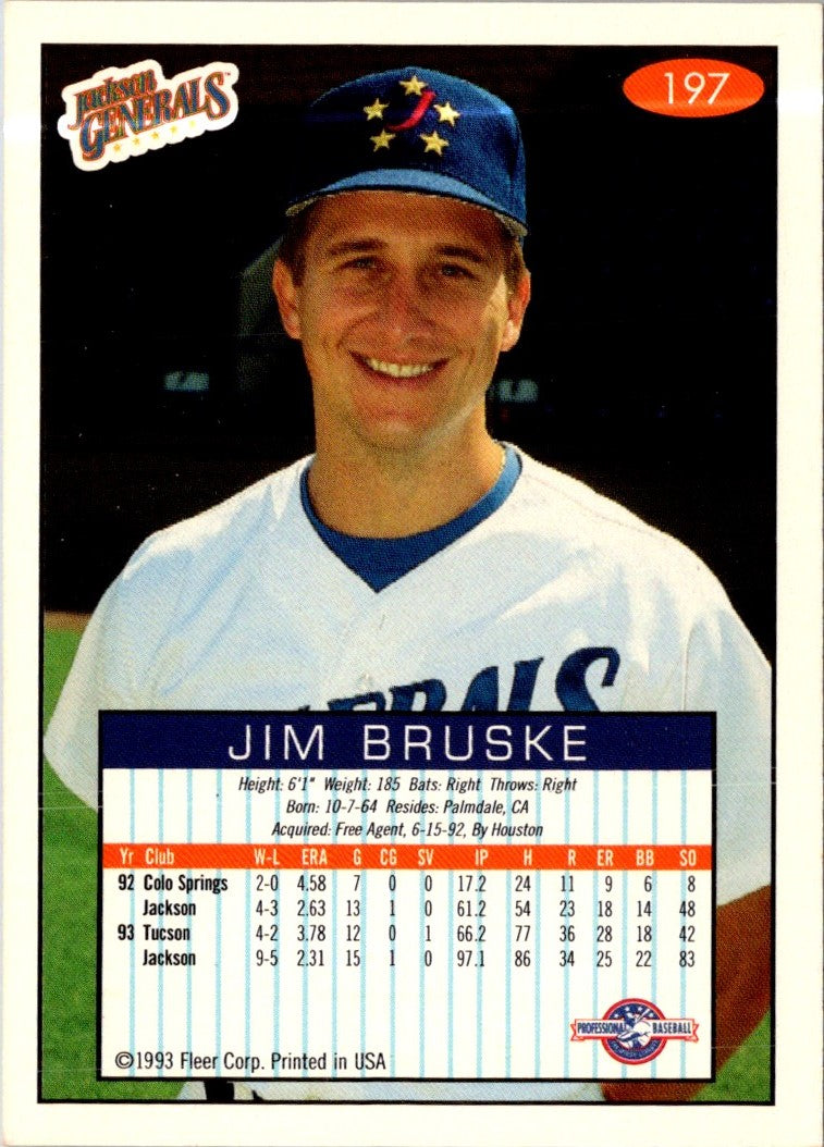 1993 Fleer Excel Jim Bruske