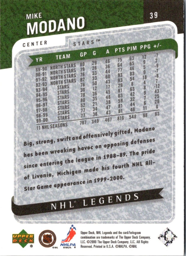 2000 Upper Deck Legends Mike Modano