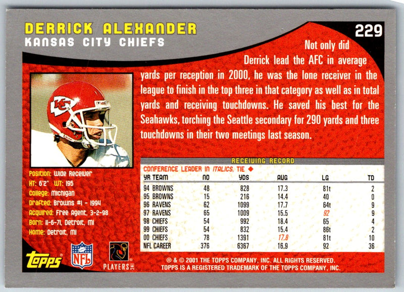 2001 Topps Derrick Alexander