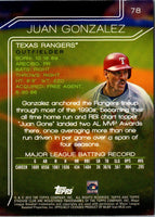 2015 Stadium Club Juan Gonzalez #78