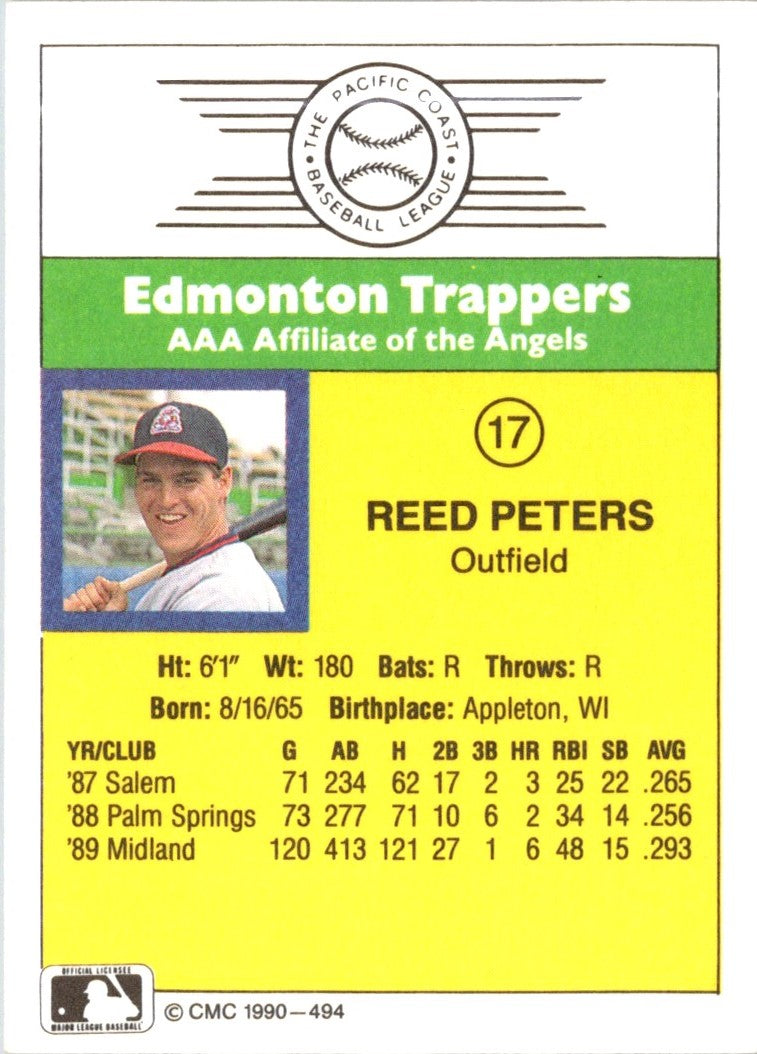 1990 CMC Edmonton Trappers Reed Peters