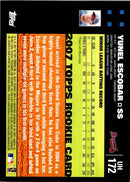 2007 Topps Updates & Highlights Yunel Escobar