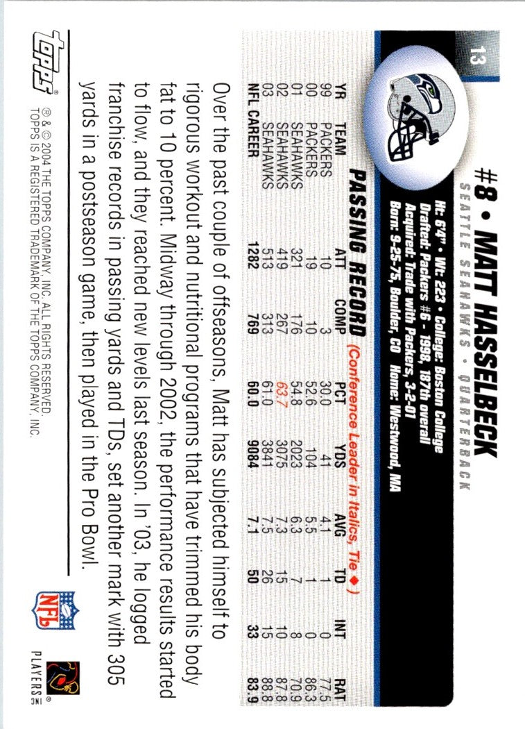 2004 Topps Matt Hasselbeck