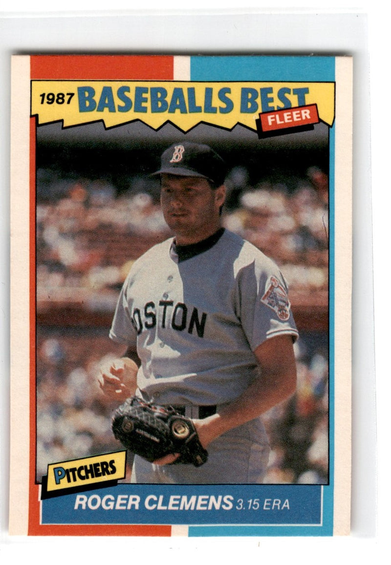 1987 Fleer Baseball's Best Sluggers vs Pitchers Roger Clemens