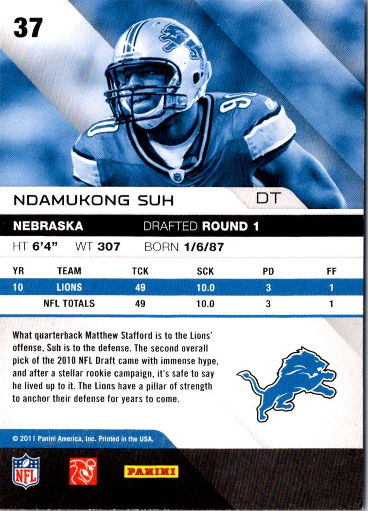 2011 Panini Absolute Memorabilia Ndamukong Suh