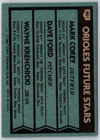 1980 Topps Orioles Future Stars - Mark Corey/Dave Ford/Wayne Krenchicki #661 Rookie