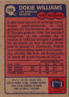 1985 Topps Dokie Williams #298 Rookie