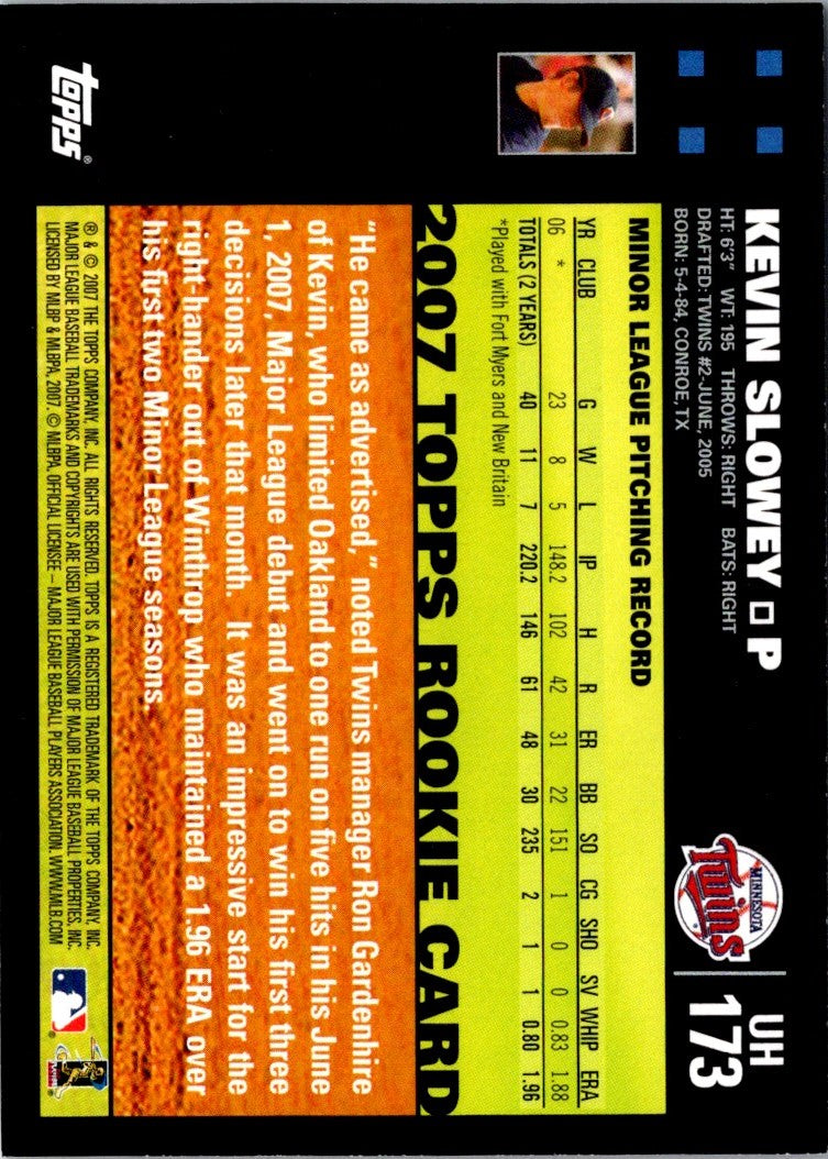 2007 Topps Updates & Highlights Kevin Slowey