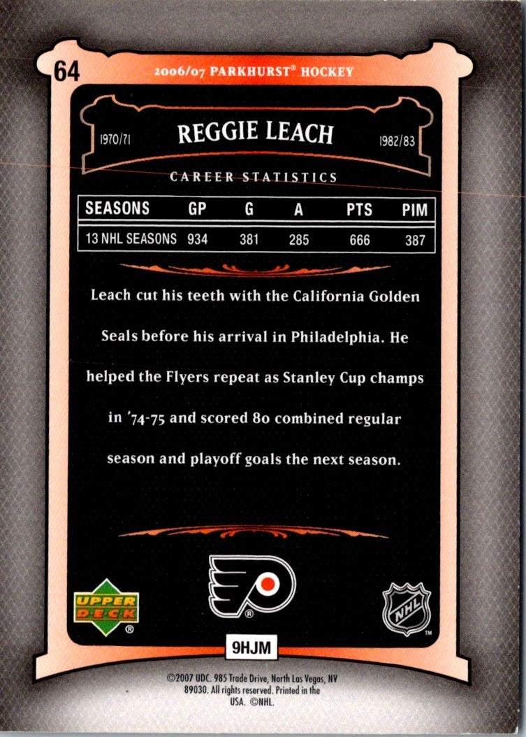 2006 Parkhurst Reggie Leach