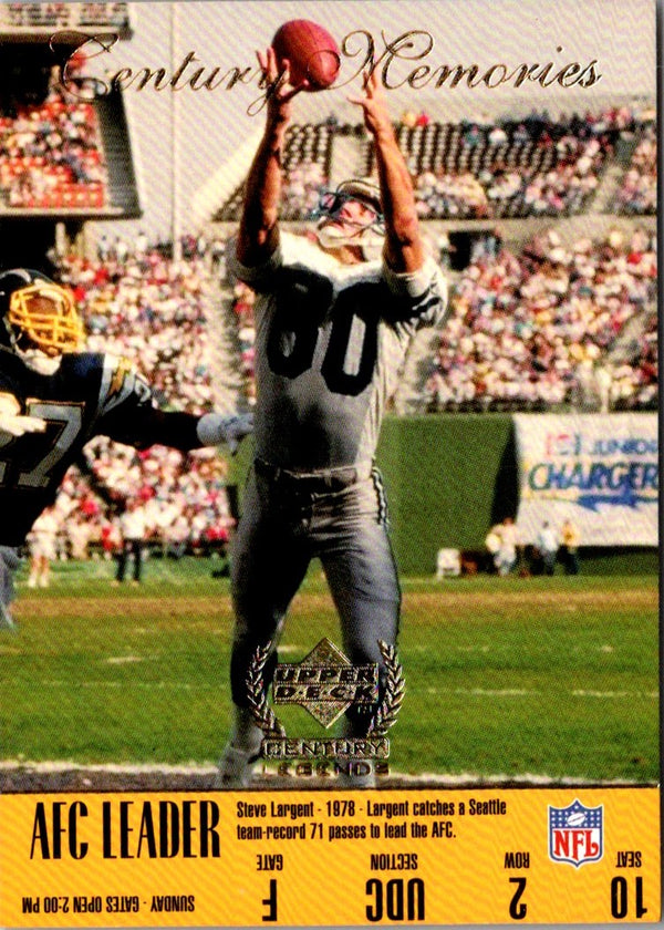 1999 Upper Deck Century Legends Steve Largent #176