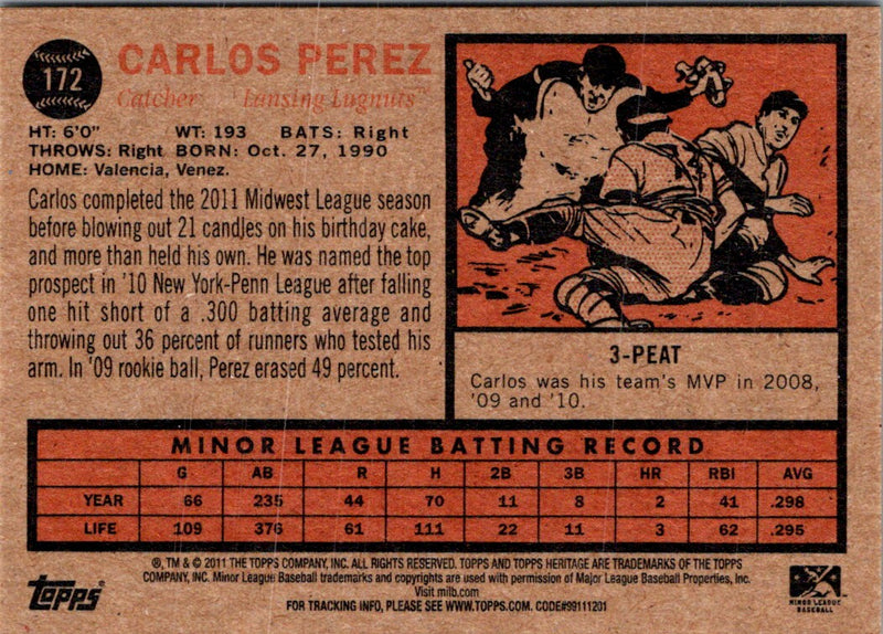 2011 Topps Heritage Minor League Carlos Perez