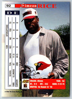 1996 Pro Line Simeon Rice #92 Rookie