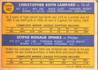 1970 Topps Astros 1970 Rookie Stars - Keith Lampard/Scipio Spinks #492 Rookie EX-MT+