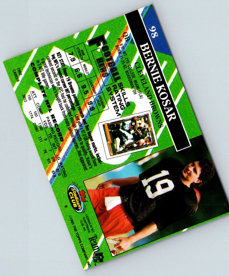 1993 Stadium Club Bernie Kosar