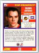1991 Score Canadian Bilingual Shawn Antoski