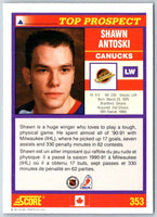 1991 Score Canadian Bilingual Shawn Antoski #353
