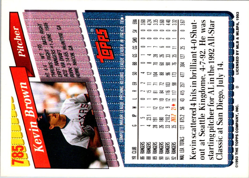 1993 Topps Kevin Brown