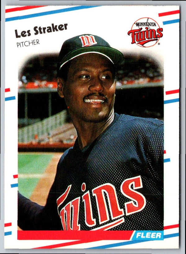 1988 Fleer Les Straker #24 Rookie