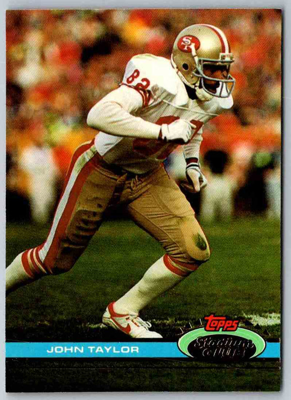 1991 Topps Stadium Club Football John Taylor #350