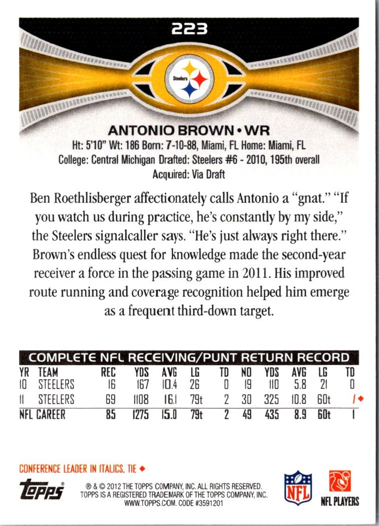 2012 Topps Antonio Brown