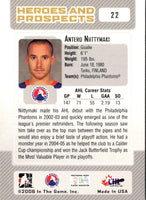 2006 In The Game Heroes and Prospects Antero Niittymaki #22