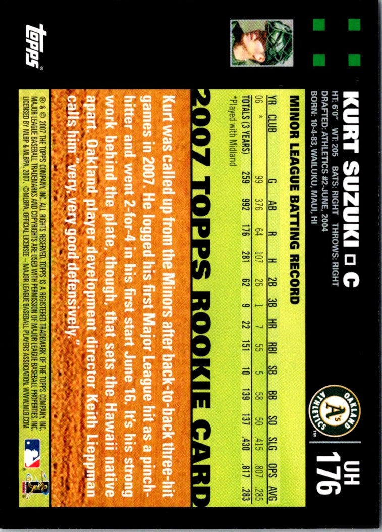 2007 Topps Updates & Highlights Kurt Suzuki