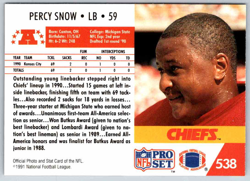 1992 Proset Percy Snow