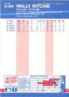 1987 Fleer Update Glossy Wally Ritchie #U-104