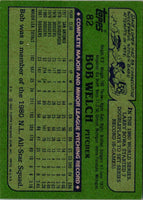 1982 Topps Bob Welch #82