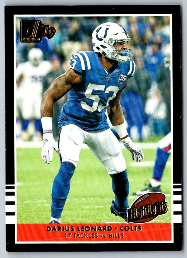 2019 Donruss Highlights Darius Leonard #H-8