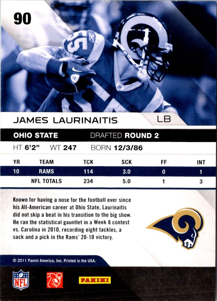 2011 Panini Absolute Memorabilia James Laurinaitis