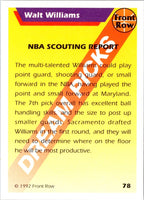 1992 Front Row Dream Picks Walt Williams #78
