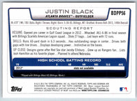 2012 Bowman Justin Black #BDPP56