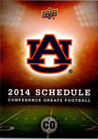 2014 Upper Deck Conference Greats Auburn Team Schedule #45