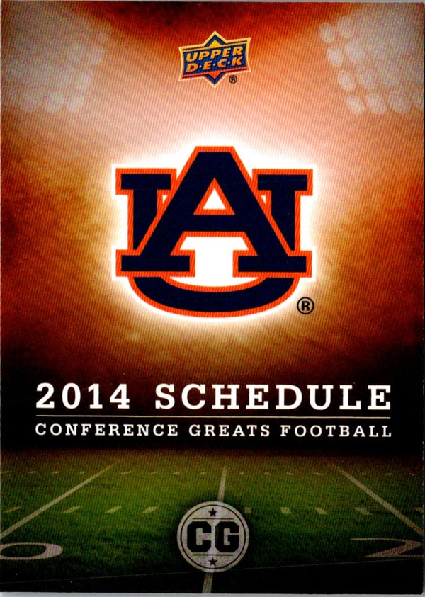 2014 Upper Deck Conference Greats Auburn Team Schedule #45