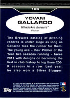 2011 Topps Lineage Yovani Gallardo #166