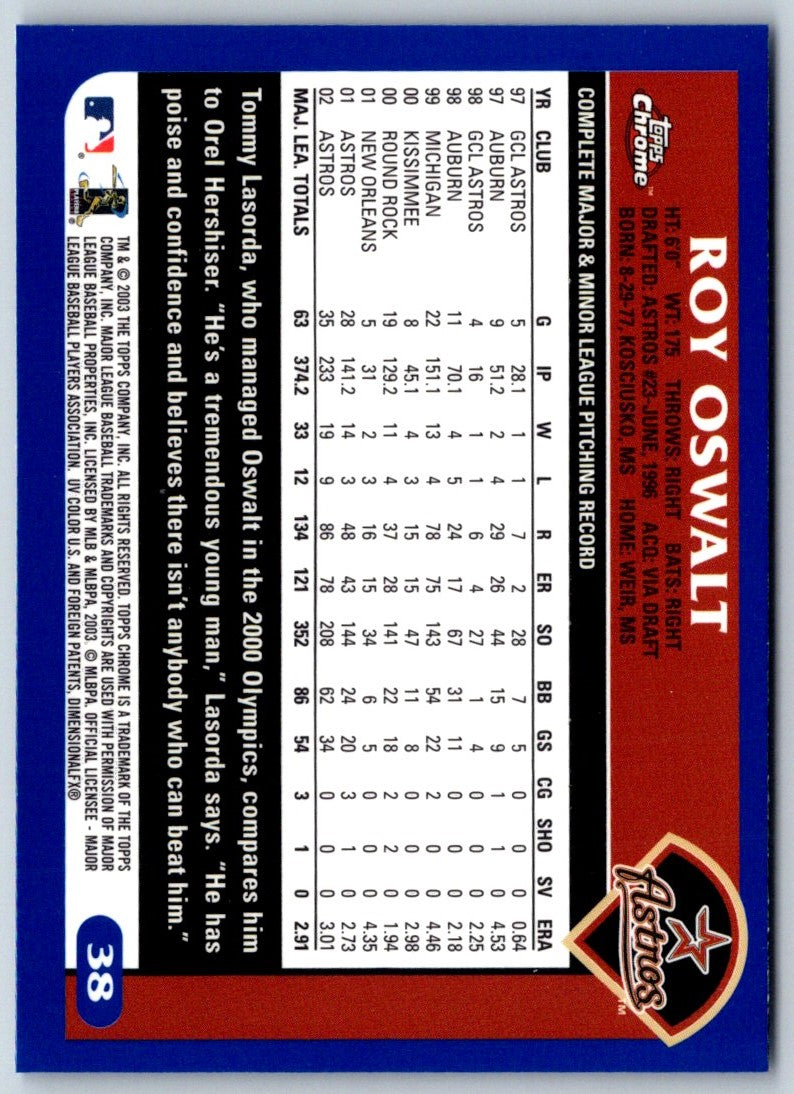 2003 Topps Chrome Roy Oswalt