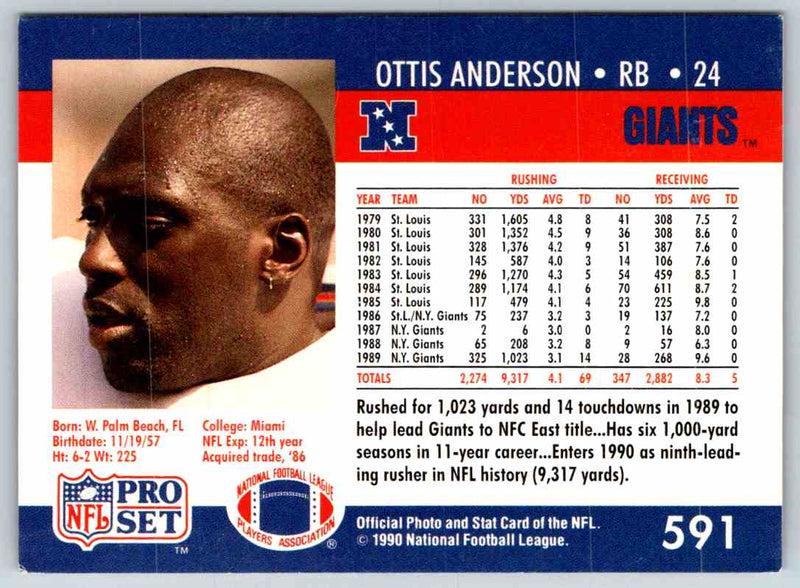 1990 Proset Ottis Anderson