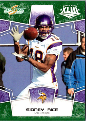 2008 Score Super Bowl XLIII Sidney Rice #175