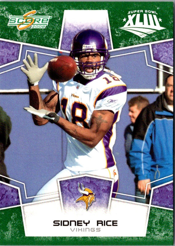 2008 Score Super Bowl XLIII Sidney Rice #175