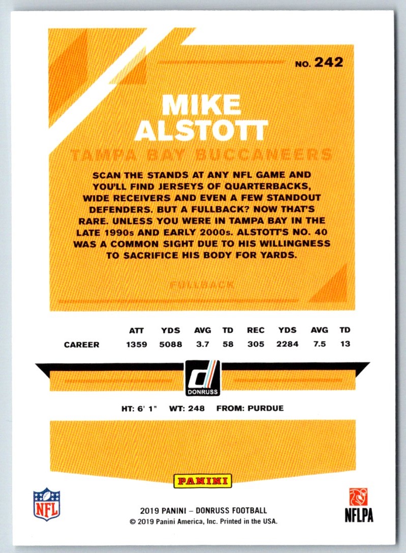 2019 Donruss Mike Alstott